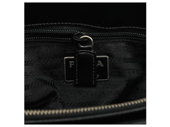 Prada Borsa Tote Carolyn Bessette Kennedy 1995 Black Spazzolato - vista 13