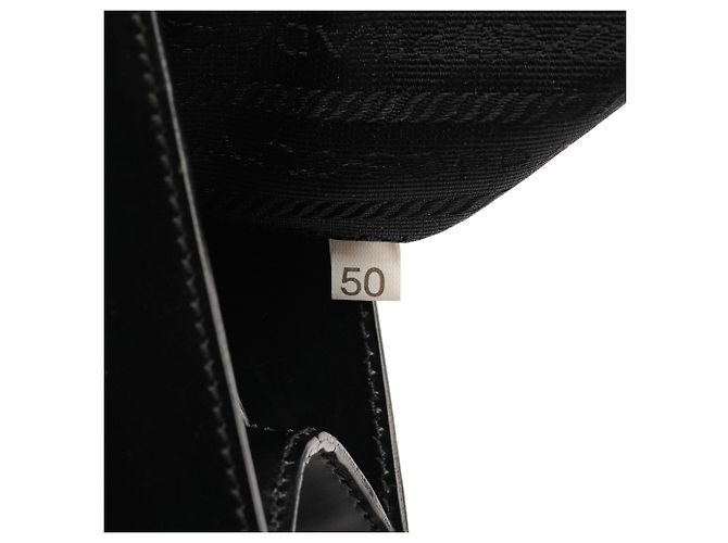 Prada Borsa Tote Carolyn Bessette Kennedy 1995 Black Spazzolato - vista 14