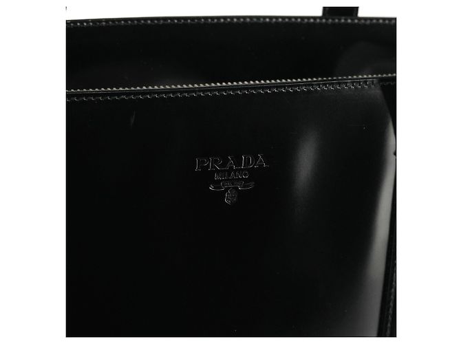 Prada Borsa Tote Carolyn Bessette Kennedy 1995 Black Spazzolato - vista 5