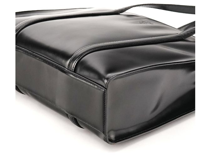 Prada Borsa Tote Carolyn Bessette Kennedy 1995 Black Spazzolato - vista 8