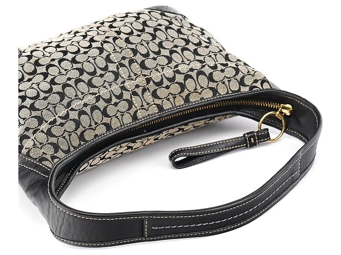 Coach 11297 Borsa Hobo Ergo in tela Signature Grey Black - vista 10