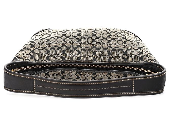 Coach 11297 Borsa Hobo Ergo in tela Signature Grey Black - vista 4