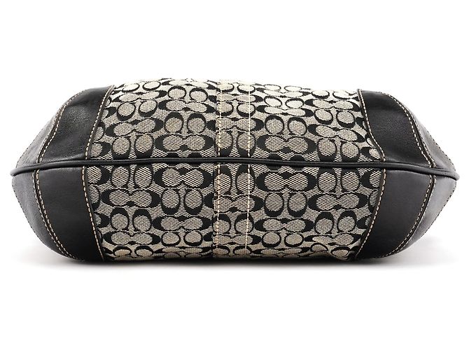 Coach 11297 Borsa Hobo Ergo in tela Signature Grey Black - vista 5