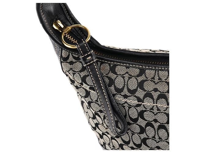Coach 11297 Borsa Hobo Ergo in tela Signature Grey Black - vista 6