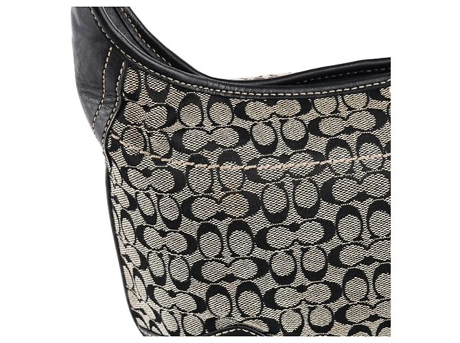 Coach 11297 Borsa Hobo Ergo in tela Signature Grey Black - vista 7