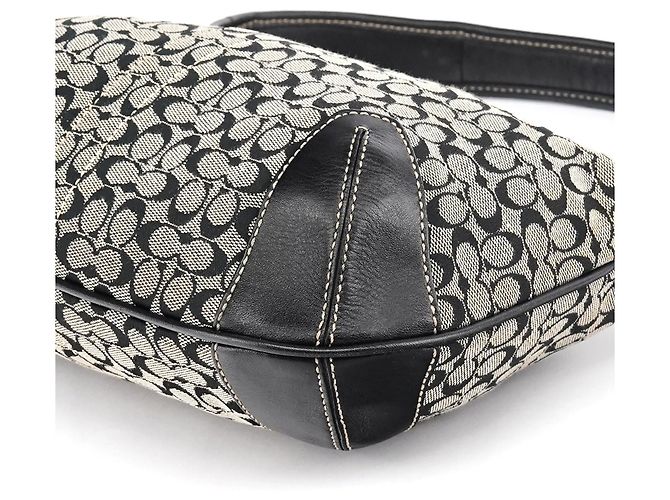 Coach 11297 Borsa Hobo Ergo in tela Signature Grey Black - vista 9