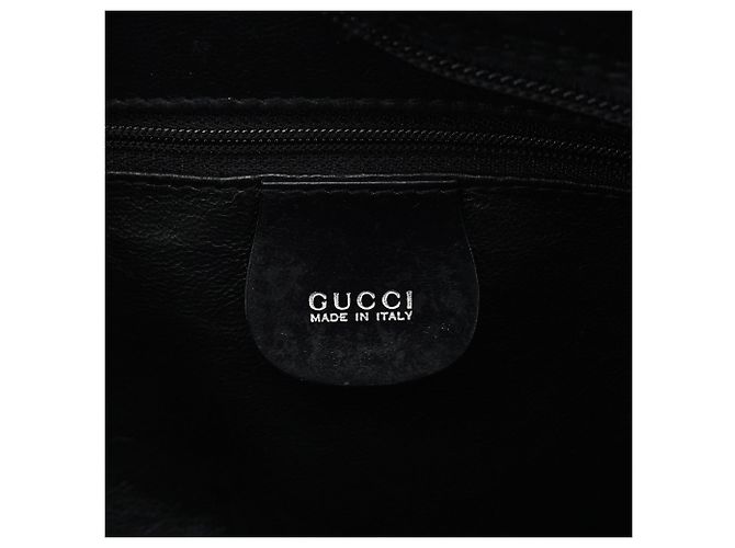 Gucci Borsa a tracolla in pelle di vitello pelosa nera - vista 11