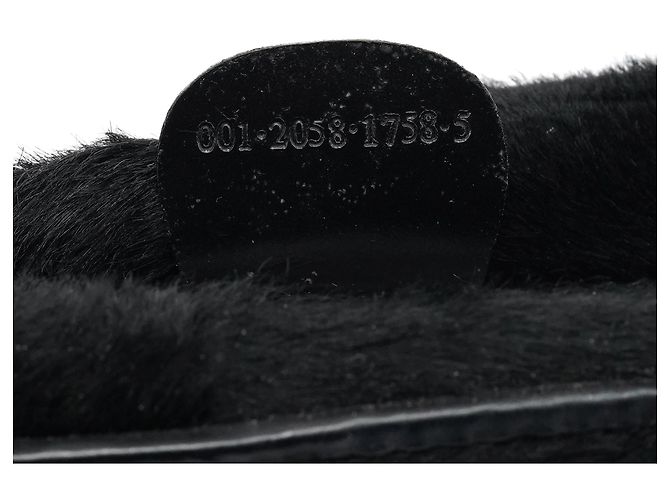 Gucci Borsa a tracolla in pelle di vitello pelosa nera - vista 13