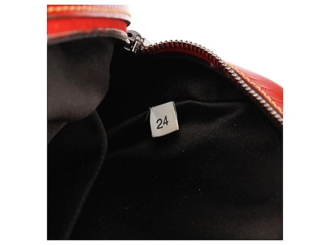 Prada Mini borsa bowling in pelle spazzolato rossa - vista 17