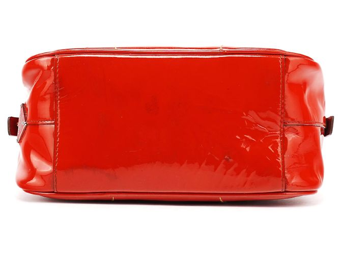 Prada Mini borsa bowling in pelle spazzolato rossa - vista 5