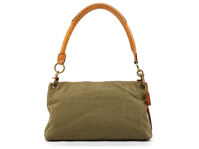 Gucci Borsa a tracolla in tela kaki con tasche cargo Autunno 2002 - vista 3