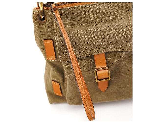 Gucci Borsa a tracolla in tela kaki con tasche cargo Autunno 2002 - vista 8