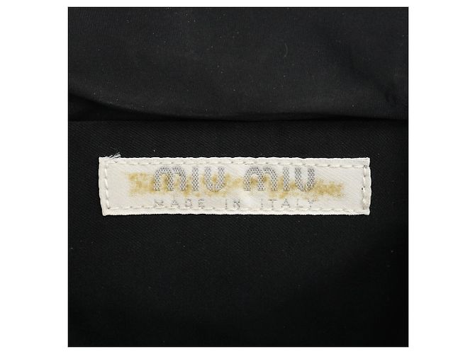 Miu Miu Clutch in lana a righe grigie - vista 11