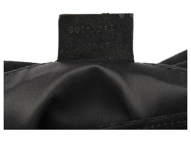 Gucci 001 3243 Borsa a tracolla in camoscio nero Bamboo - vista 14