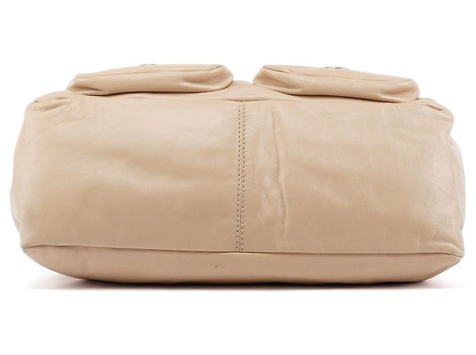 Marc Jacobs Beige Leder 2-Way Tasche mit Drehverschluss - Ansicht 5