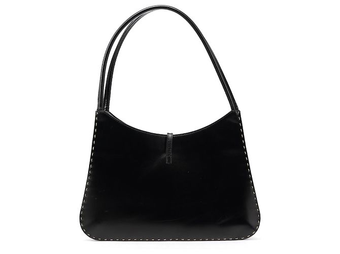 Gucci 001 4278 Borsa a tracolla hobo in pelle nera - vista 3
