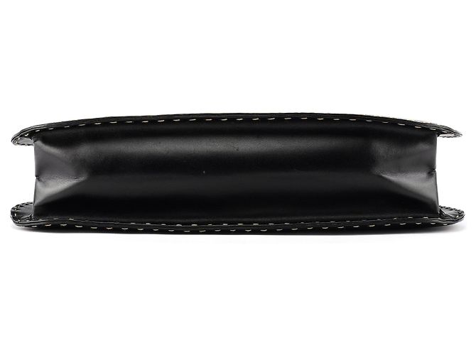 Gucci 001 4278 Borsa a tracolla hobo in pelle nera - vista 4