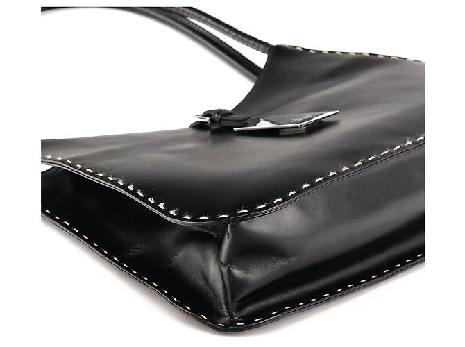 Gucci 001 4278 Borsa a tracolla hobo in pelle nera - vista 6