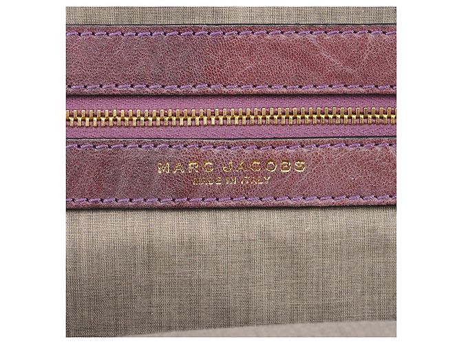 Marc Jacobs Borsa a tracolla Stam in pelle trapuntata Pale Purple - vista 12