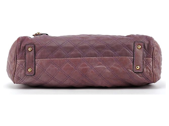 Marc Jacobs Borsa a tracolla Stam in pelle trapuntata Pale Purple - vista 5