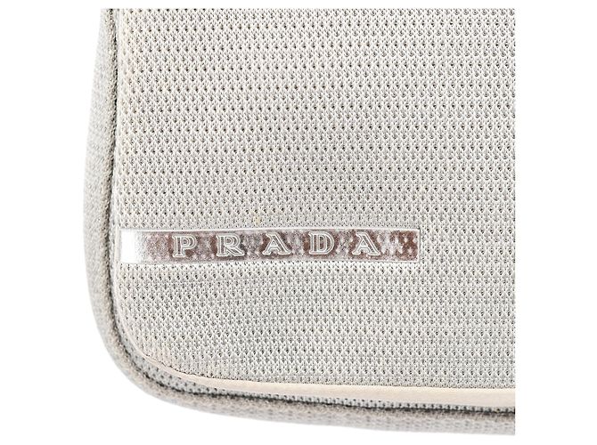 Prada B9937 1999 Silver Mesh Sport Shoulder Bag - vista 6