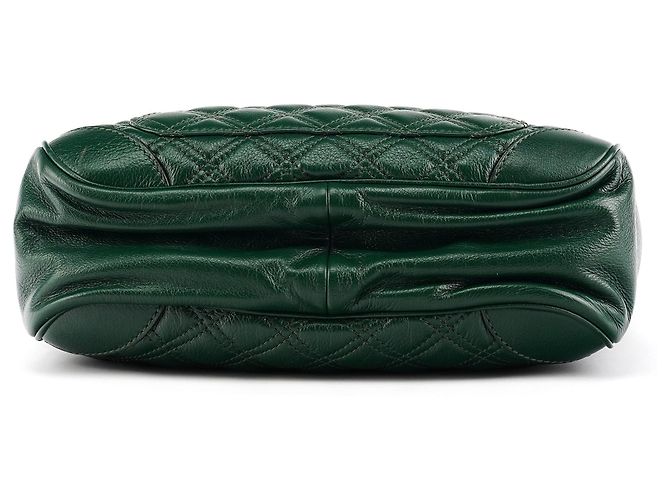 Marc Jacobs Grüne gesteppte Leder-Schultertasche mit Kette - Ansicht 4