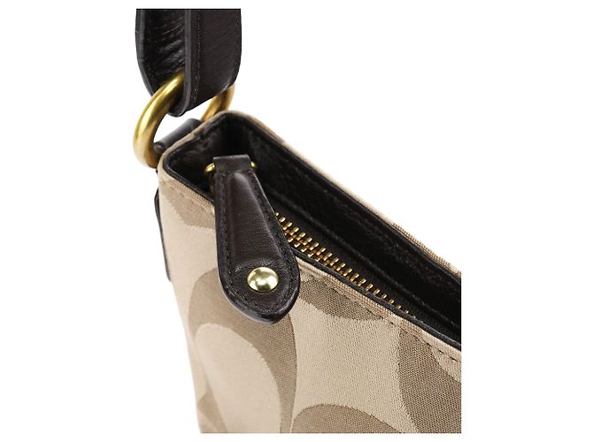 Coach Borsa a tracolla F25288 Beige Signature Canvas - vista 10