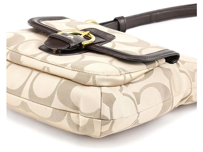 Coach Borsa a tracolla F25288 Beige Signature Canvas - vista 12