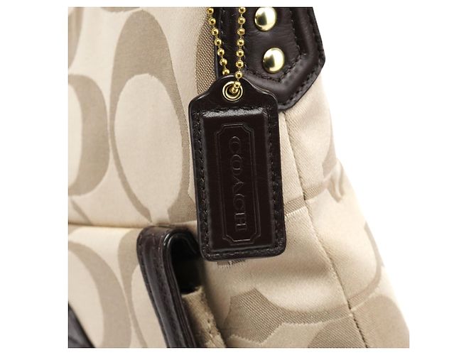 Coach Borsa a tracolla F25288 Beige Signature Canvas - vista 6