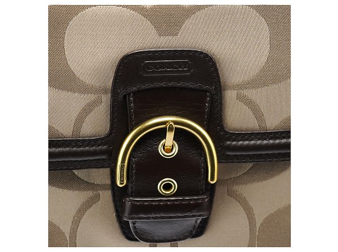 Coach Borsa a tracolla F25288 Beige Signature Canvas - vista 9