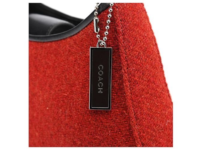 Coach Borsa a tracolla 8125 in pelle e tweed rosso - vista 5