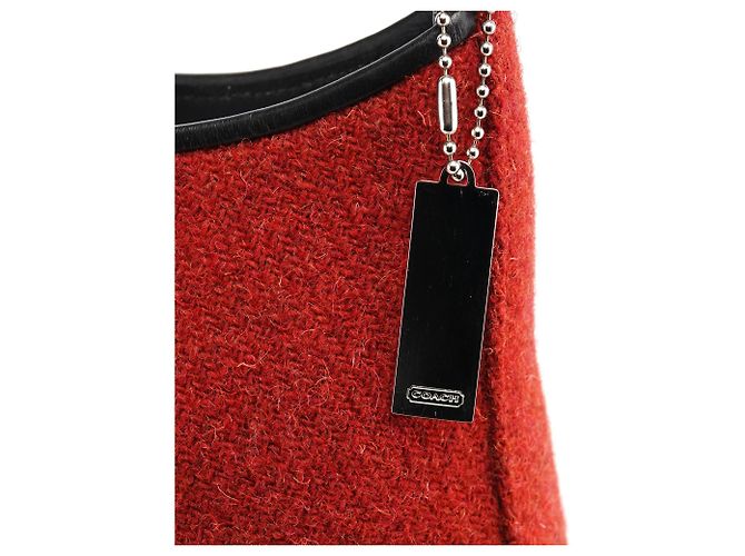 Coach Borsa a tracolla 8125 in pelle e tweed rosso - vista 6