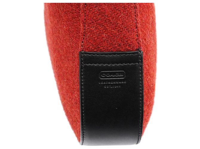 Coach Borsa a tracolla 8125 in pelle e tweed rosso - vista 7