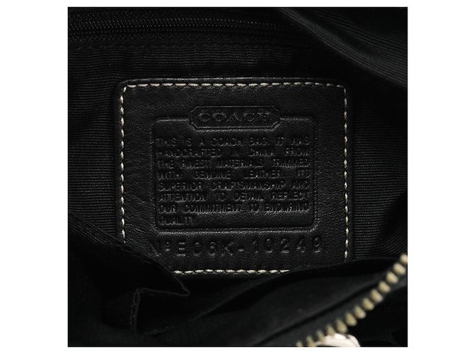 Coach 10249 Borsa a tracolla Hamptons in Signature Canvas nero - vista 15