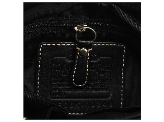 Coach 10249 Borsa a tracolla Hamptons in Signature Canvas nero - vista 16