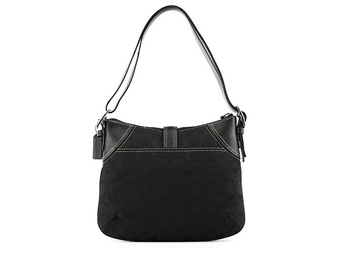 Coach 10249 Borsa a tracolla Hamptons in Signature Canvas nero - vista 3