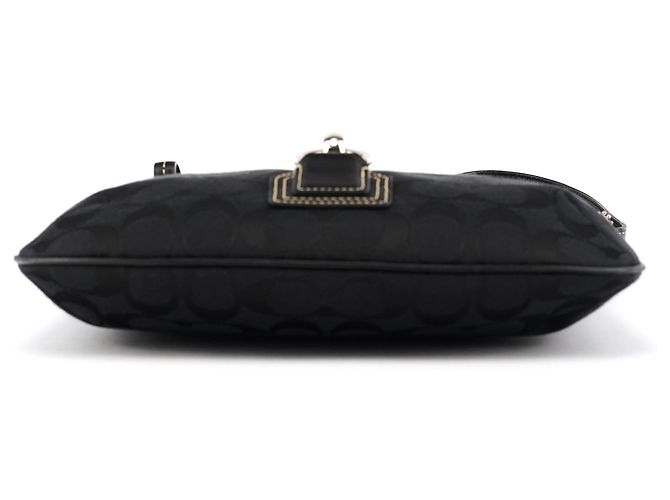 Coach 10249 Borsa a tracolla Hamptons in Signature Canvas nero - vista 5