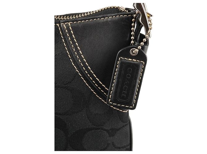 Coach 10249 Borsa a tracolla Hamptons in Signature Canvas nero - vista 7