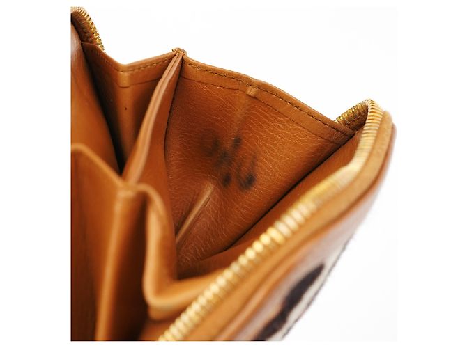 Miu Miu Portafoglio con fiocco in vitello leopardato Tan - vista 9