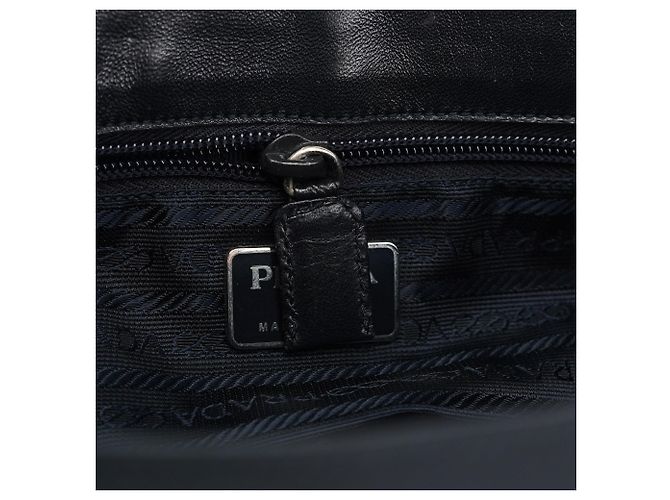 Prada Bolso de hombro Tessuto Nappa con hebilla azul marino - vista 12