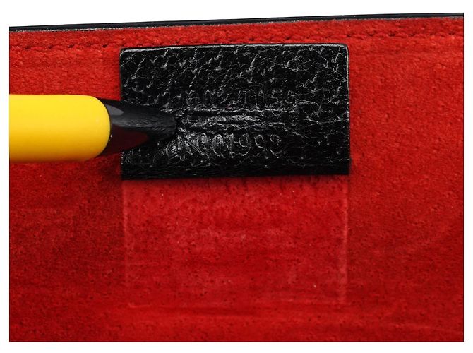 Bamboo Gucci Borsa Tote in pelle nera con bambù - vista 10