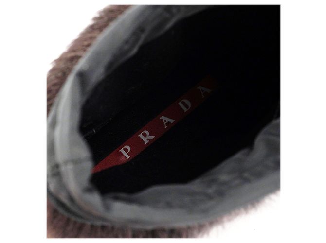 Botas de piel marrón Prada Sport Otoño 1999 - vista 8