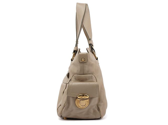 Marc Jacobs Borsa tote multi-tasche in pelle beige - vista 2