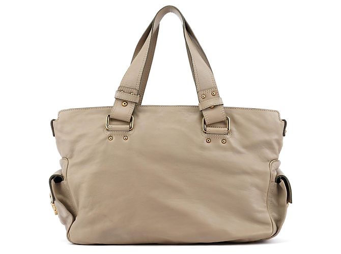 Marc Jacobs Borsa tote multi-tasche in pelle beige - vista 3