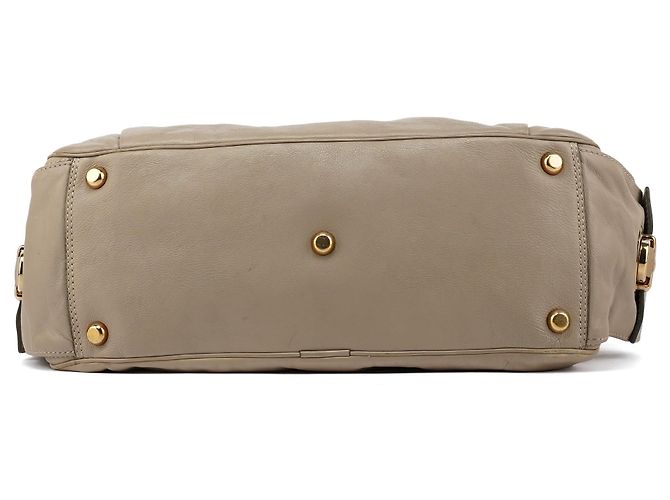 Marc Jacobs Borsa tote multi-tasche in pelle beige - vista 5
