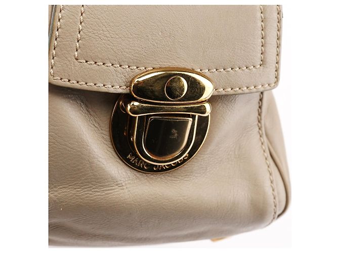 Marc Jacobs Borsa tote multi-tasche in pelle beige - vista 6