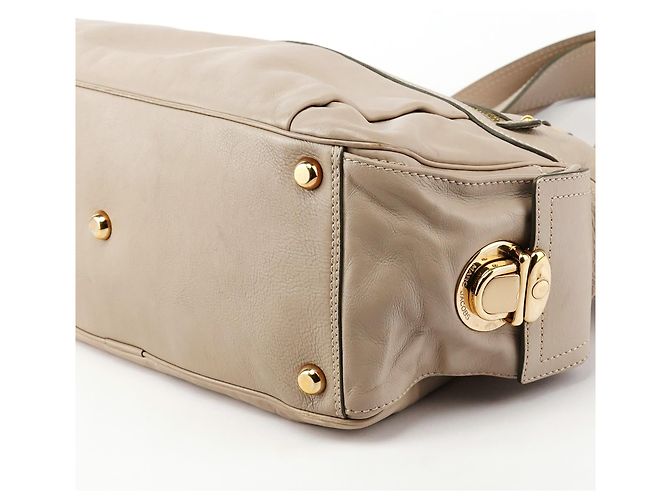Marc Jacobs Borsa tote multi-tasche in pelle beige - vista 9