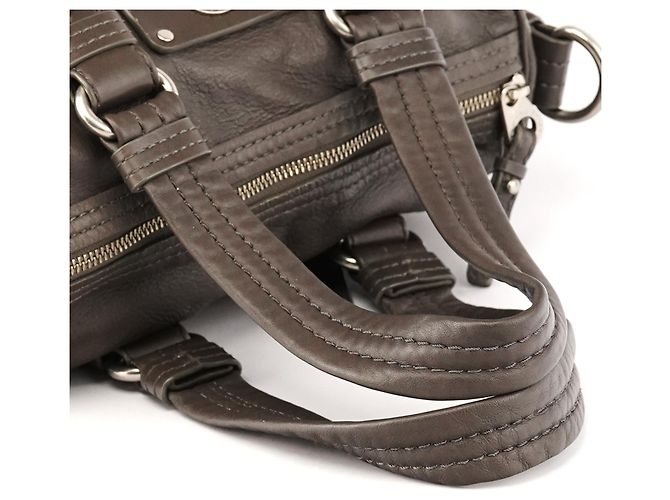 Marc by Marc Jacobs Graue Leder Bowling Bag 2-Way mit Drehverschluss - Ansicht 10