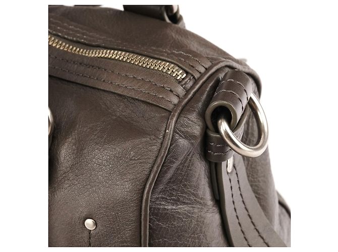 Marc by Marc Jacobs Graue Leder Bowling Bag 2-Way mit Drehverschluss - Ansicht 12