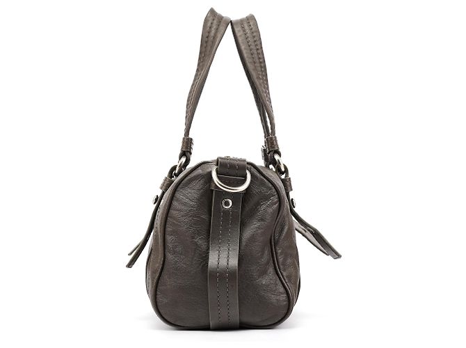 Marc by Marc Jacobs Graue Leder Bowling Bag 2-Way mit Drehverschluss - Ansicht 2